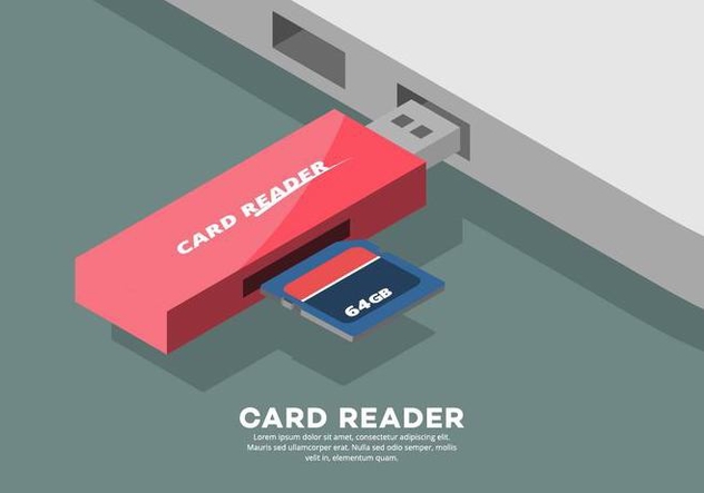 Card Reader Illustration - vector #445613 gratis
