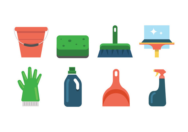 Cleaning tool vector icons - vector gratuit #445823 