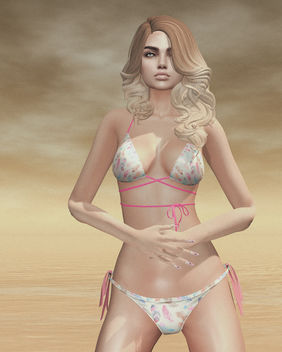 Zara Boho Bikini by Blacklace & Preview of Hairstyle Tina by Iconic @ Hair Fair 2017 - Kostenloses image #446723