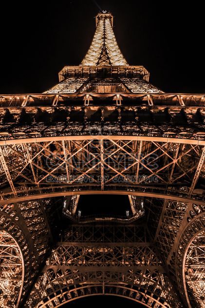 Detail of Eiffel tower at night - бесплатный image #448163