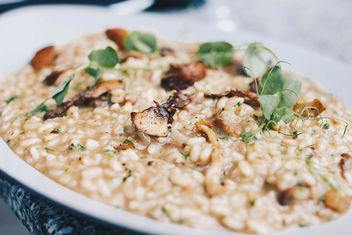Close up of risotto with mushrooms.jpg - Free image #454733