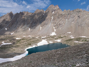 9 Couloir lake from Col Gippiera. Maira Valley 2950 mt. high. - image gratuit #473753 