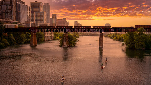 Paddling in the Morning Glow - Austin, TX - бесплатный image #488713